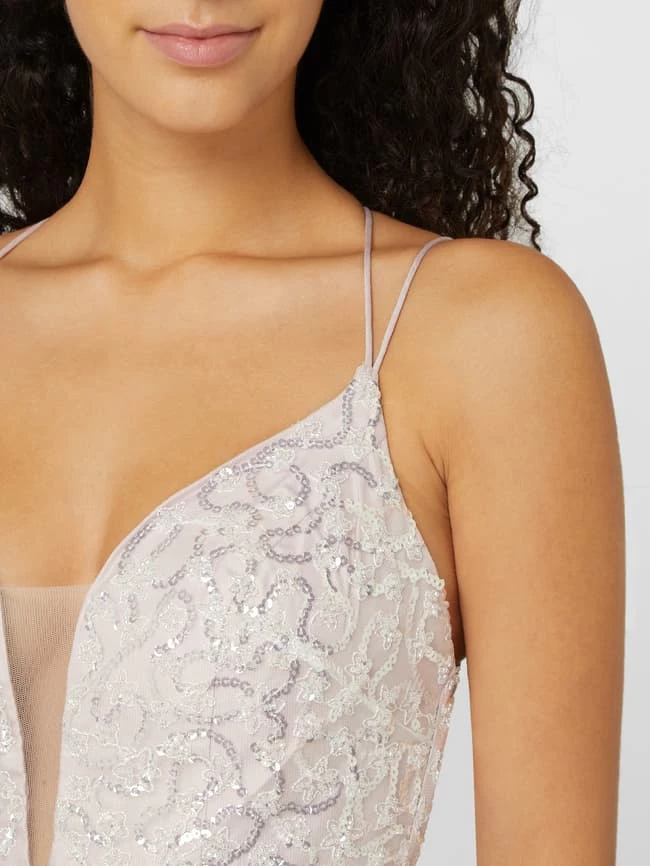 Laona Abendkleid Aus Tüll Mit Spaghettiträgern - Hellrosa 3 Laona Abendkleid Aus Tüll Mit Spaghettiträgern - Hellrosa – Bild 3