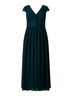 My Mascara Curves PLUS SIZE Abendkleid Mit Zierperlen - Grün