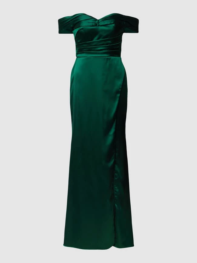 Laona Abendkleid Mit Gelegten Falten - Dunkelgrün 2 Laona Abendkleid Mit Gelegten Falten - Dunkelgrün – Bild 2